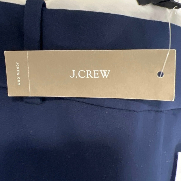 NEW J.Crew Women's Navy Blue Cameron High Rise Cropped Casual Pants Size 12