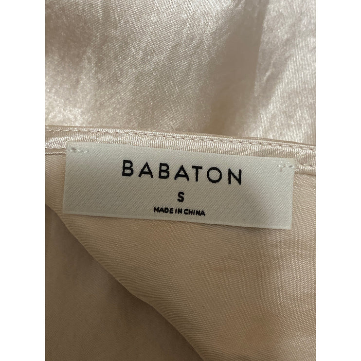 Aritzia Babaton Caspar Satin V Neck Sleeveless Midi Tank Sheath Slip Dress Sz S