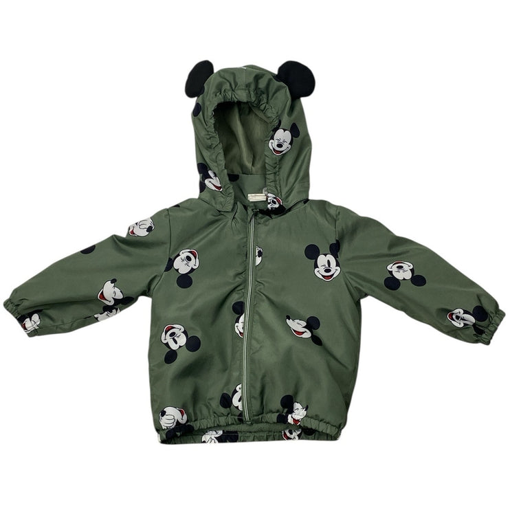 Disney Mickey Mouse Baby Kids Hoodie Ears Fleece Zip Raincoat Jacket Coat 9M