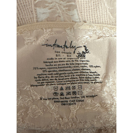 Free People Intimately Mercury Cream Beige Seamless Floral Cami Tank Top XS/S
