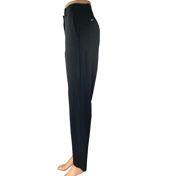 DKNY Women's Black Mid Rise Straight Leg Career Office Trousers Dress Pants Sz 2