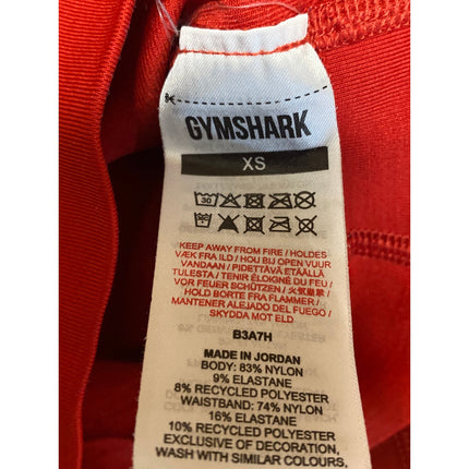 Gymshark Vital Sculpt Seamless Red Yoga Gym Athletic Activewear Sweat Shorts XS