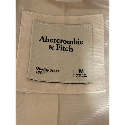 Abercrombie & Fitch White Notched Collar Sleeveless Vest Blazer Coat Jacket M