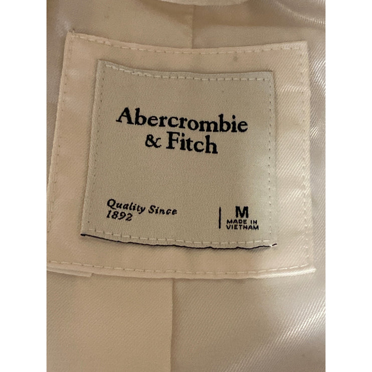 Abercrombie & Fitch White Notched Collar Sleeveless Vest Blazer Coat Jacket M