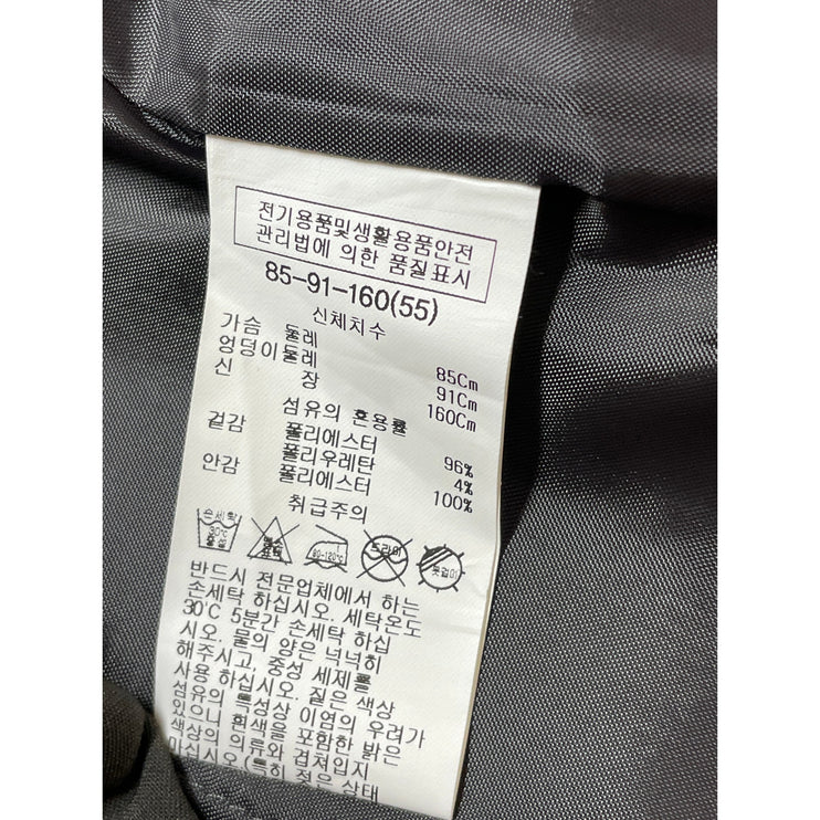 List Womens Gray Notched Collar Long Sleeve Double Breasted Blazer Coat Jacket 4