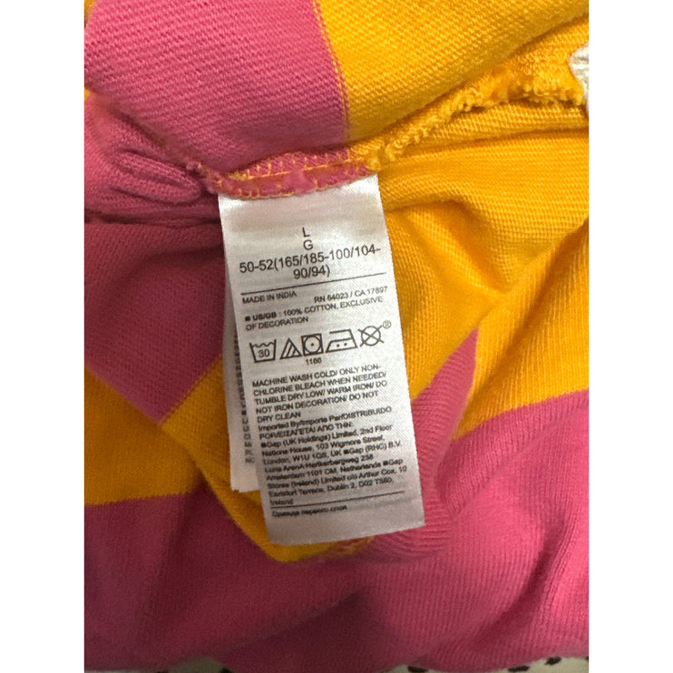 Banana Republic Men's Multicolor Striped Collared Short Sleeve Polo Shirt Top L