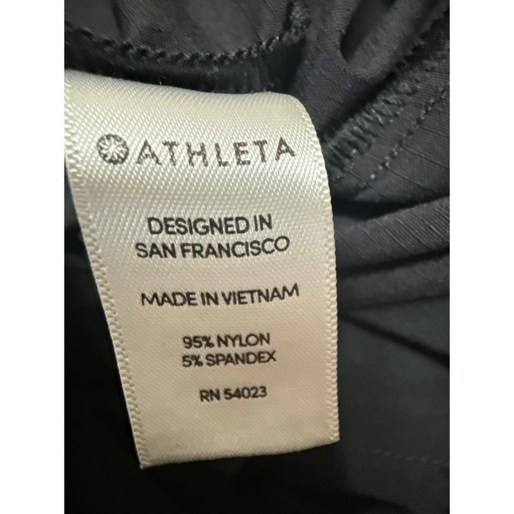Athleta Women's Black Elastic Waist Ankle Zip Tapered Activewear Sweatpants Sz 4
