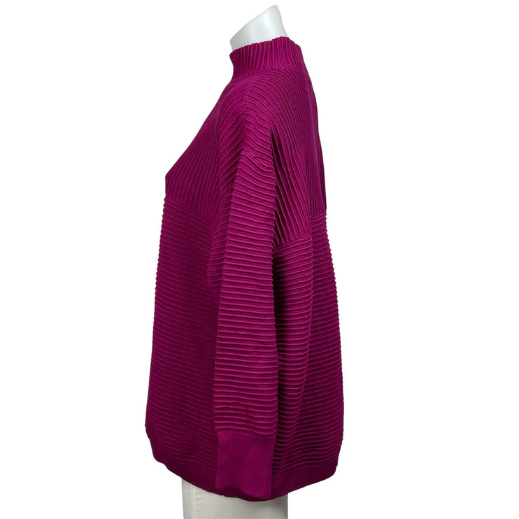 NEW Cyrus Women's Pink Long Sleeve Ribbed Mock Neck Pullover Sweater Size 1X