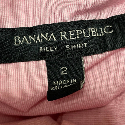 Banana Republic Riley Women's Pink Long Sleeve Button Down Shirt Top Size 2