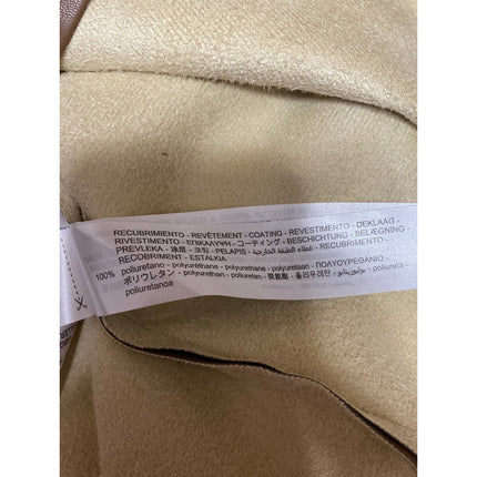 Zara Women's Brown Faux Vegan Leather V-neck Long Sleeve Mini Bodycon Dress Sz S