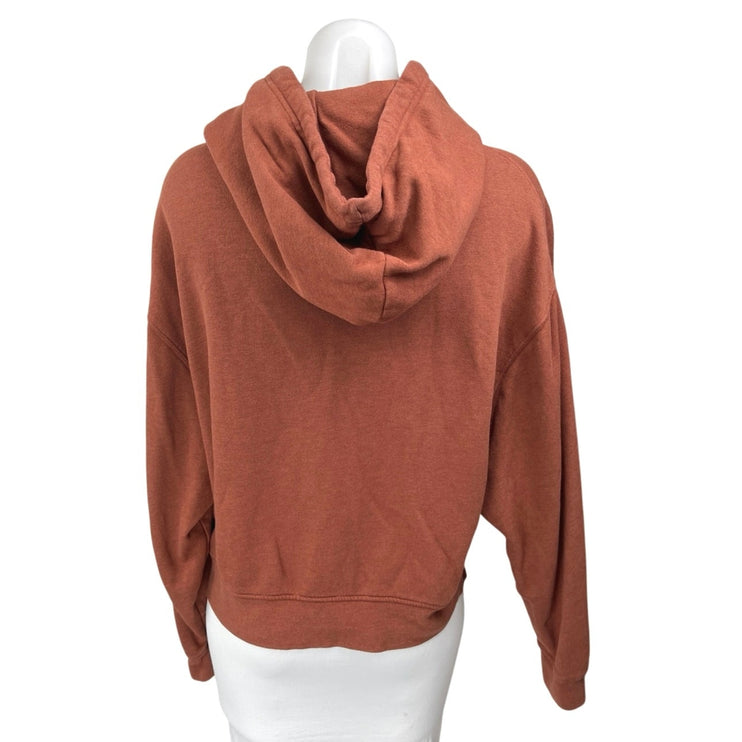 WSLY Women's Brown Long Sleeve Fleece Hoodie Hooded Cozy Sweatshirt Top Size S