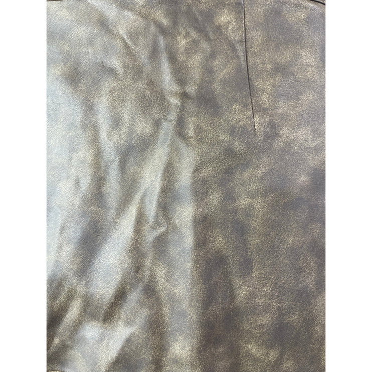 NEW With Jean Dakota Faux Vegan Leather Low Rise Mini Flare A-Line Skirt Size XL