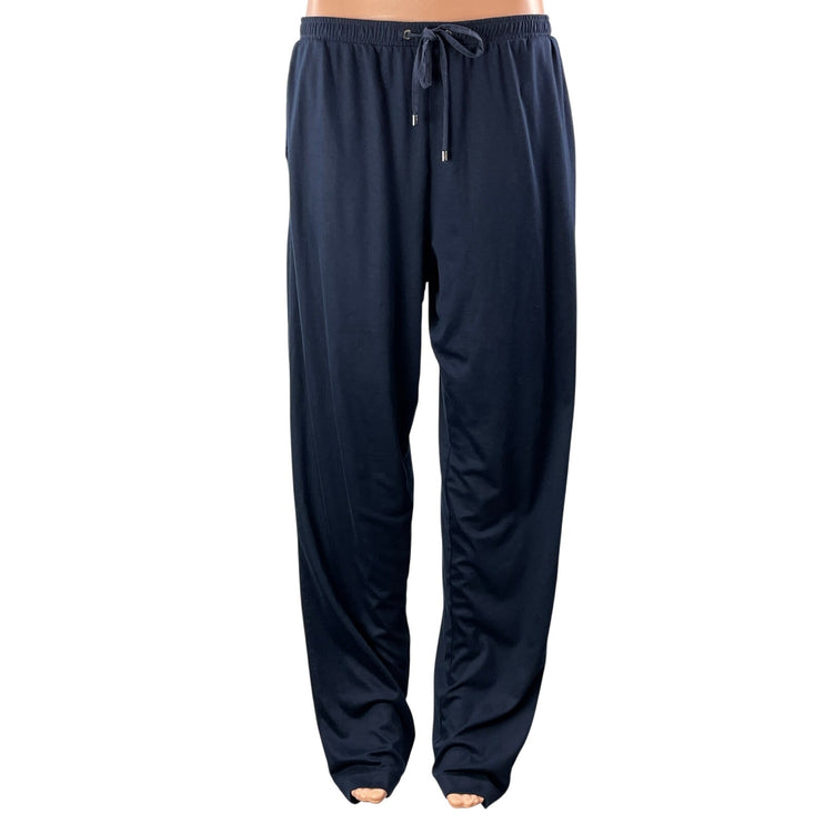 Zimmerli Women's Navy Blue Drawstring Wide Leg High Rise Sweat Pants Size XL