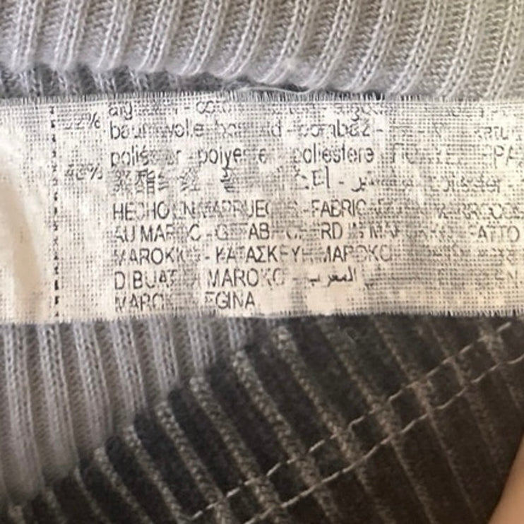 Zara Black White Tie Dye Halter Sleeveless Ribbed Knit Midi Bodycon Dress Size S