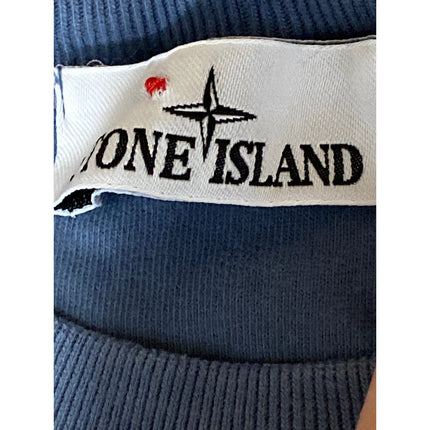 Stone Island Men's Blue Long Sleeve Crew Neck Logo Sweater Sweatshirt Top Size L