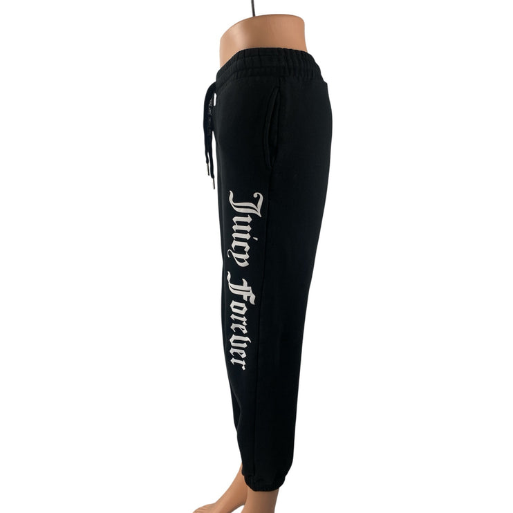 Juicy Couture X Forever 21 Black Graphic Athletic Jogger Trousers Sweat Pants M