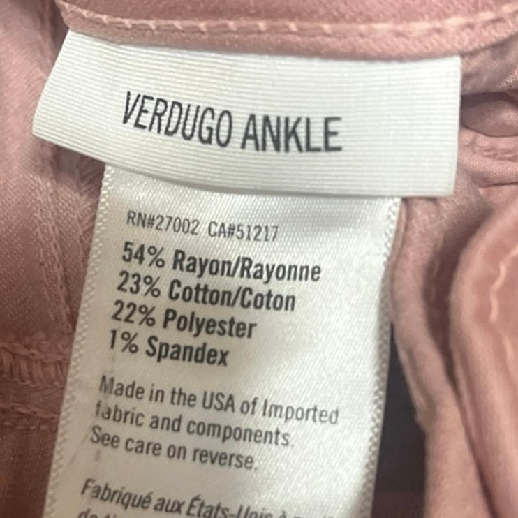 Paige Verdugo Ankle Women's Pink Skinny Leg Low Waist Trousers Pants Size 30