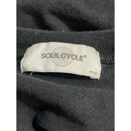 Soulcycle Women's Black Skull Logo Long Sleeve Crewneck T Shirt Tee Top Size S