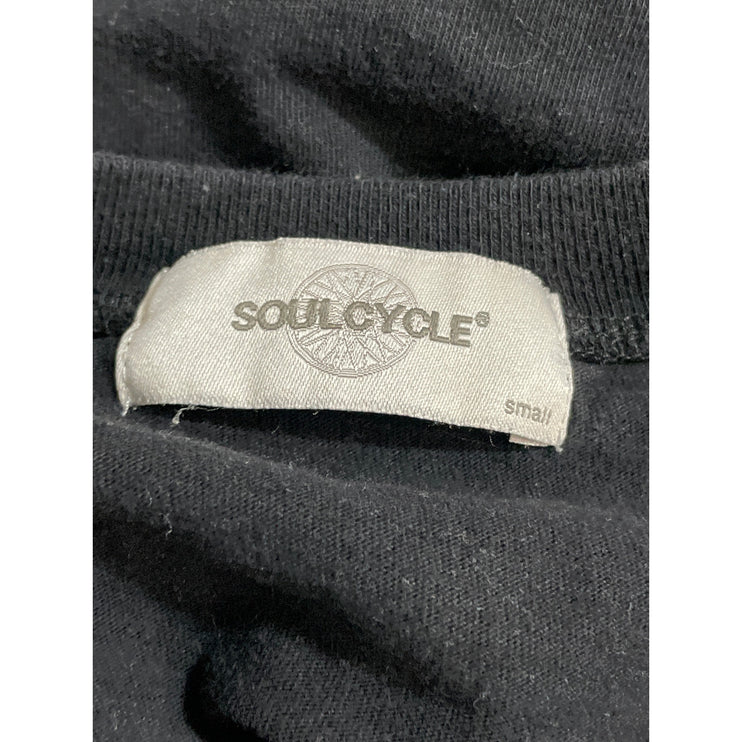 Soulcycle Women's Black Skull Logo Long Sleeve Crewneck T Shirt Tee Top Size S