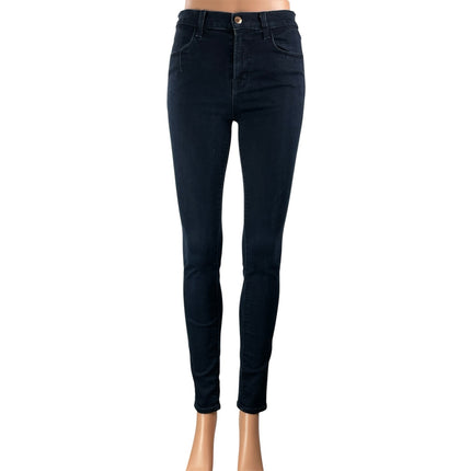 J. Brand Women's Black Dark Wash High Waisted Slim Skinny Denim Jeans Pants 26