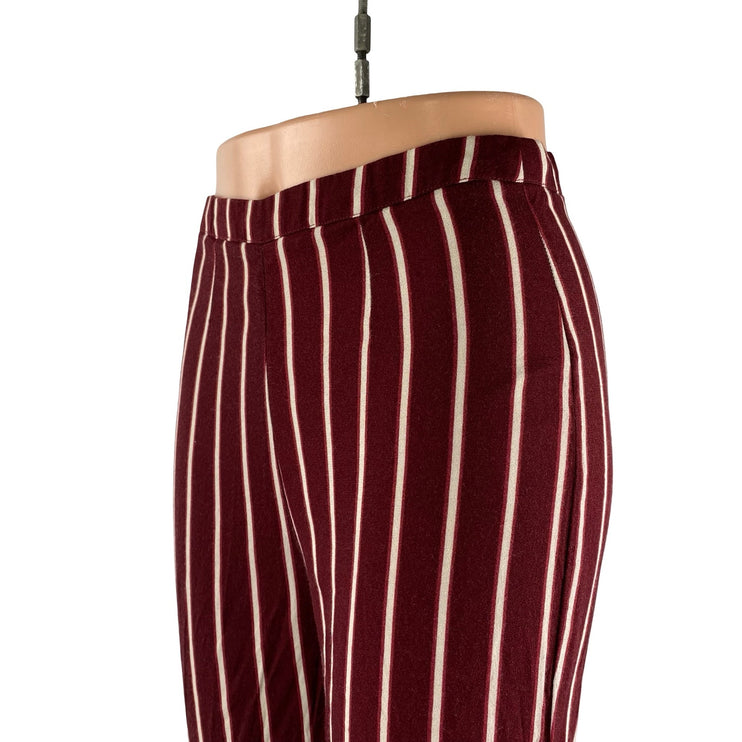 Reformation Sorrenti Red White High Rise Striped Wide Leg Trousers Pants Size 4
