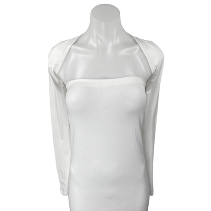 Princess Polly Moran White 2 Piece Long Sleeve Bolero Mini Bodycon Dress Size 2