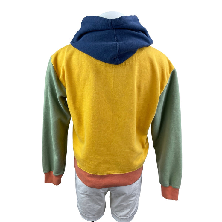 VSTR Men's Color Block Patchwork Long Sleeve Sweater Hoodie Sweatshirt Top Sz L