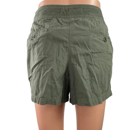 J.Crew Green Mid Rise Belt Buckle Classic Twill Utility Chino Mini Shorts Sz 12