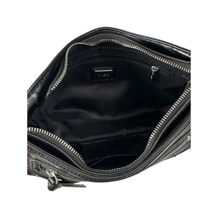 Guess Dementri Women's Black Faux Leather Vegan Studded Shoulder Bag Size OS