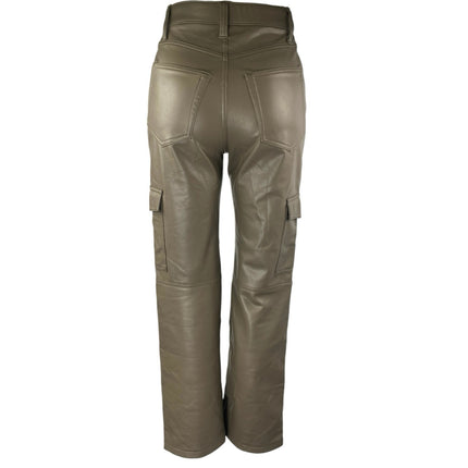 Abercrombie & Fitch The 90s Relaxed High Rise Taupe Coated Denim Jeans Size 24