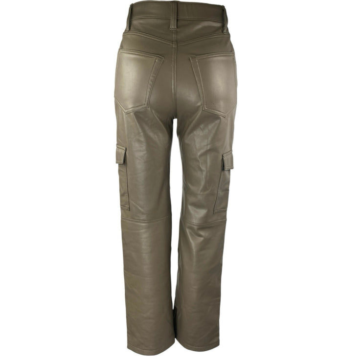 Abercrombie & Fitch The 90s Relaxed High Rise Taupe Coated Denim Jeans Size 24