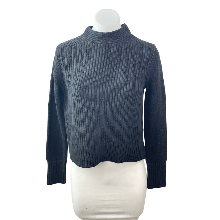 Banana Republic Women's Black Knit Mock Neck Long Sleeve Sweater Top Size XS