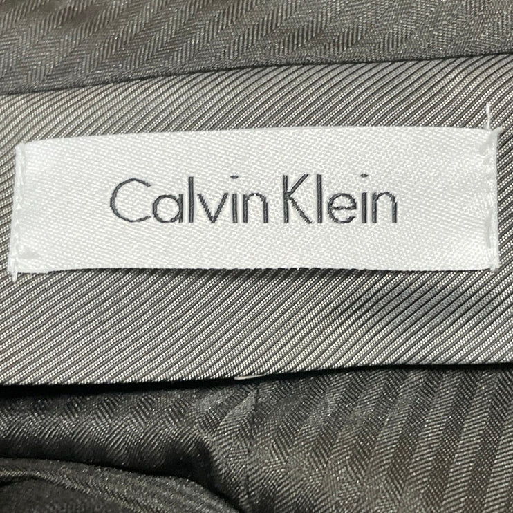 Calvin Klein Men's Black High Waisted Straight Leg Trousers Dress Pants Size L