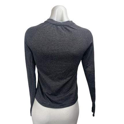 YPB Your Personal Best Gray Long Sleeve Activewear Sportswear Shirt Top Size M