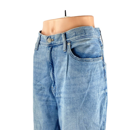 Madewell Darted Distressed High Rise Utility Barrel Mom Denim Jeans Pants Sz 31
