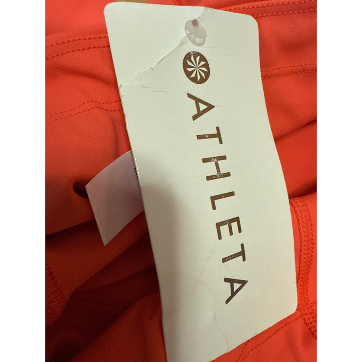 NEW Athleta Ultimate Stash 7" Pocket Orange Running Athletic Biker Shorts Sz XXS