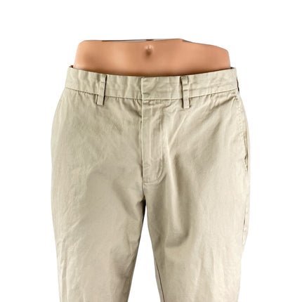 J.Crew Bowery Men's Beige High Rise Slim Straight Chino Trouser Dress Pants 33