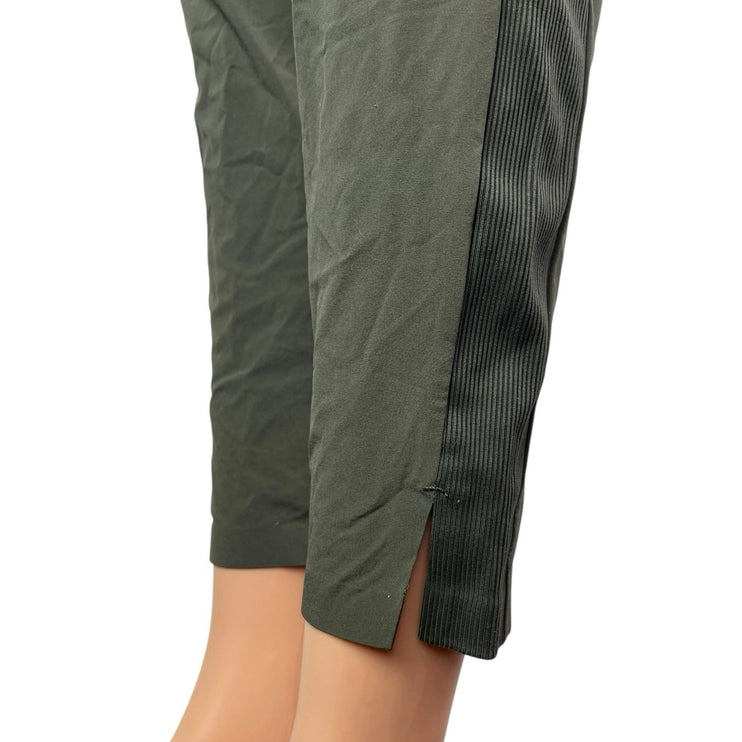 Athleta Brooklyn Ankle Women's Green High Waisted Tapered Trousers Pants Size 0