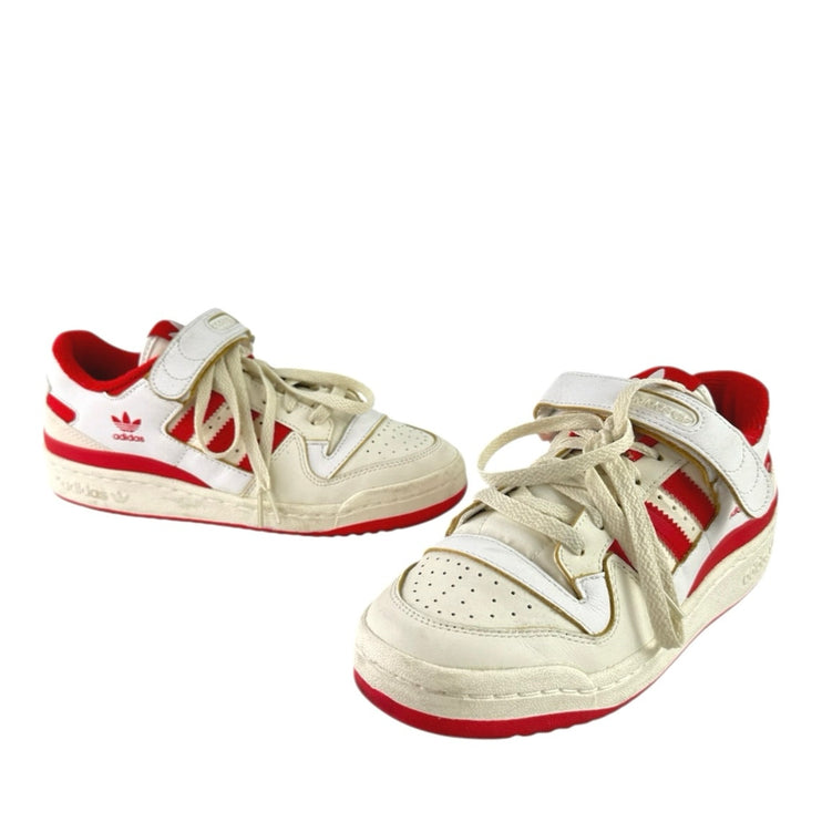 Adidas Forum 84 Men's White Red Low Top Lace Up Athletic Sneaker Shoes Size 8