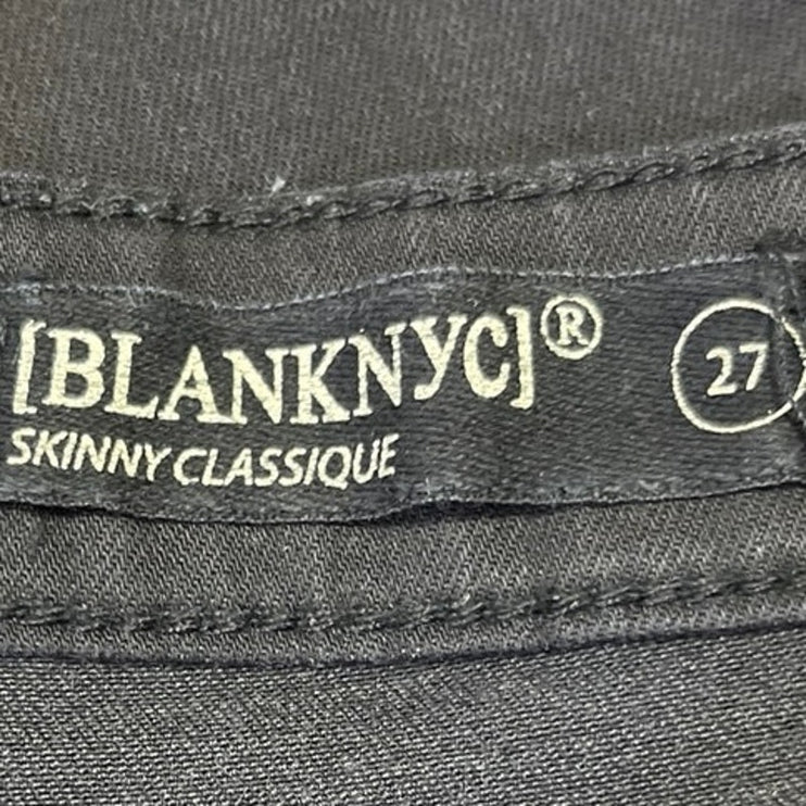 Blank NYC Black Mid Rise Ankle Stretch Denim Classique Skinny Jeans Size 27