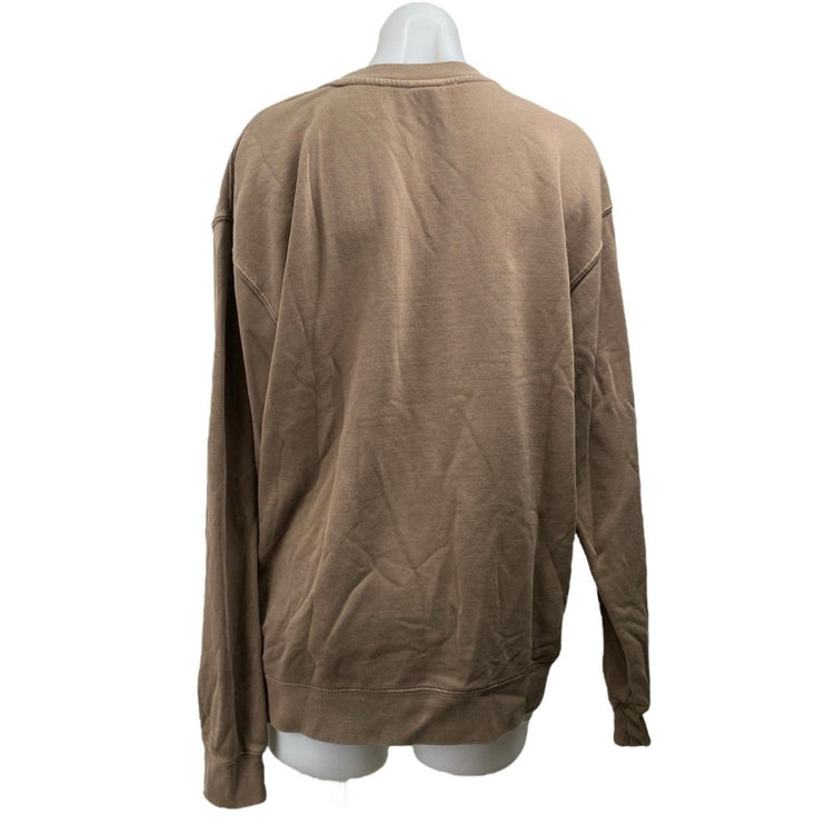 OnlyNY Women's Brown Graphic Print Butterfly Long Sleeve Sweatshirt Top Size L