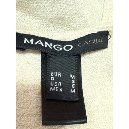 MNG Mango Women's Beige Tan Bow Strap Scoop Neck Cami Camisole Tank Top Size S