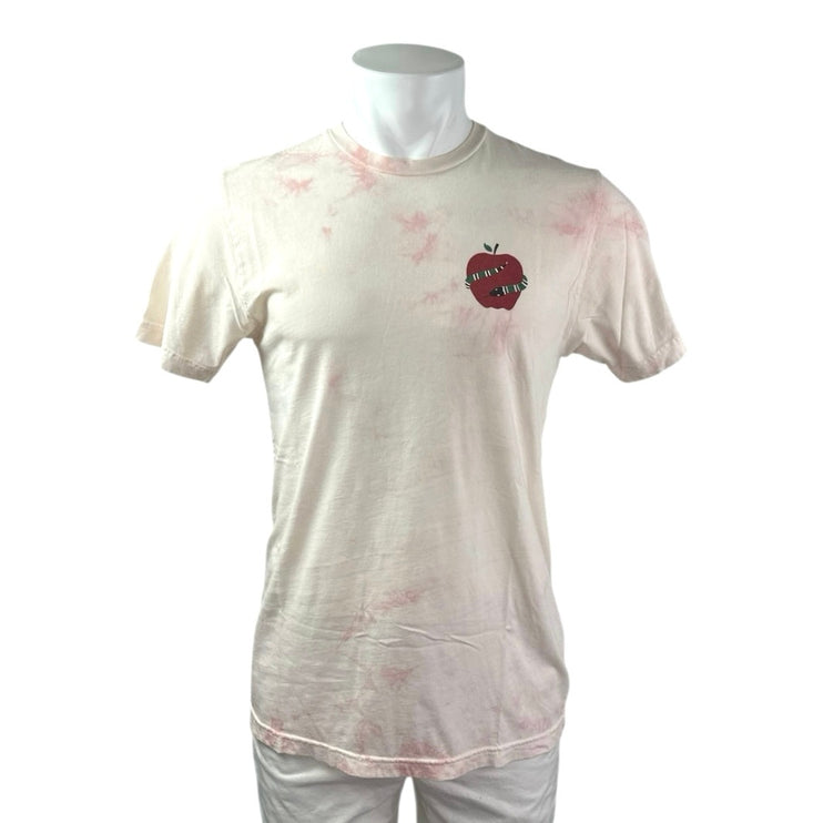 Altru Men's White Red Utopia Tie Dye Short Sleeve Graphic T Shirt Tee Top Size M