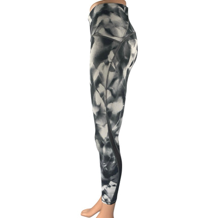 Lululemon Train Times 7/8 Womens Black White Yoga Athletic Leggings Pants Size 6