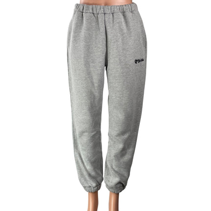 Guizio Women's Heather Gray Fleece High Rise Pull On Jogger Sweat Pants Size S