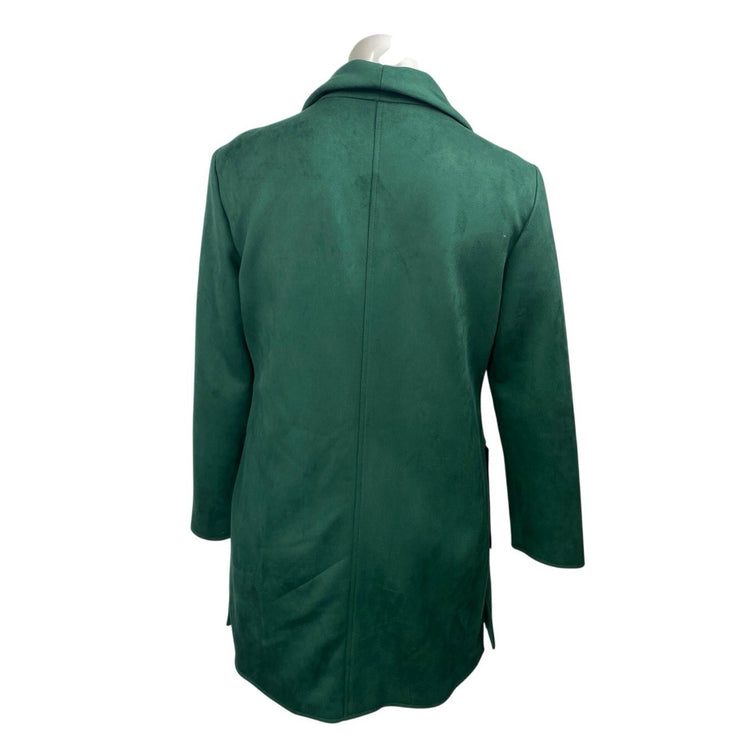 NEW Ann Taylor LOFT Women's Green Faux Suede Shaw Collar Blazer Jacket Size XS
