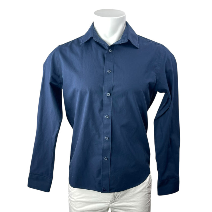 UNTUCKit Castello Men's Blue Slim Fit Long Sleeve Button Down Shirt Top Size S