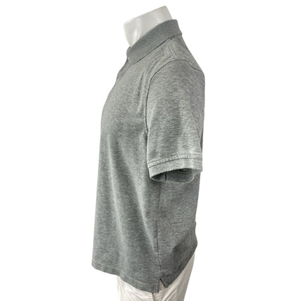 Club Room Mens Gray Collared Short Sleeve Slim Office Casual Polo Shirt Top Sz M