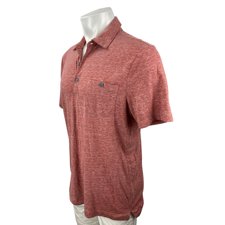 Banana Republic The Vintage T Men's Red Heather Pocket Polo Shirt Top Size L