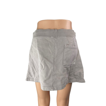 Brandy Melville Women Gray Elastic Waist Drawstring Athletic Mini Skirt Size S/M